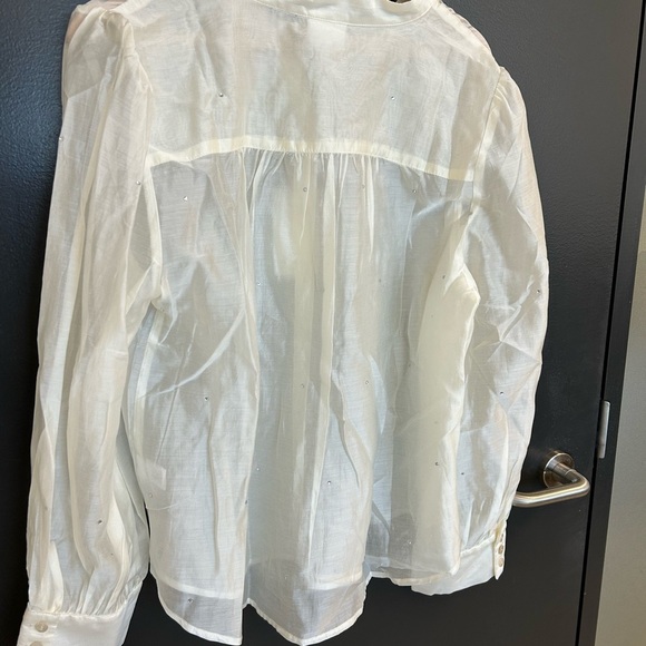 Bailey 44 (Revolve) NWT XL Sheer Blouse with Diamond tiny embellishments - Picture 5 of 13